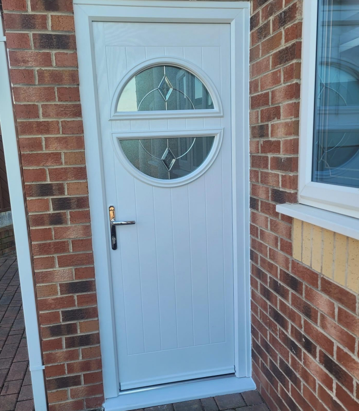 white composite door newly fitted