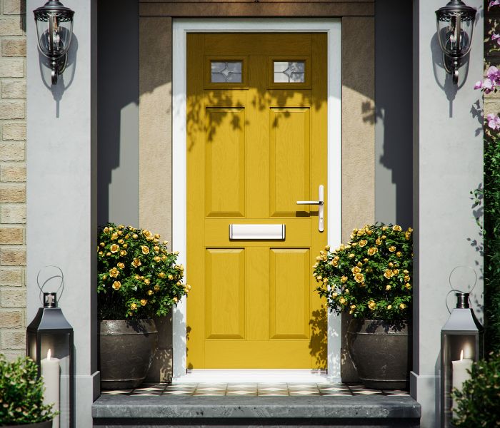 yellow composite door by Eurocell